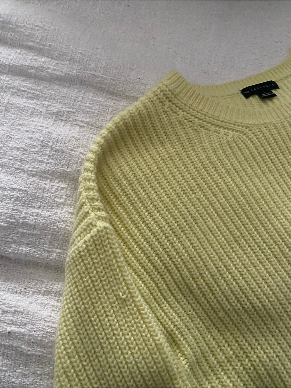 Sanctuary Ribbed Crewneck Sweater - Pale Yellow - Picture 5 of 6